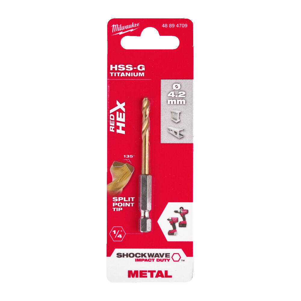 Milwaukee Shockwave Red Hex Metaalboren-855997