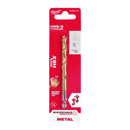 Milwaukee Shockwave Red Hex Metaalboren-856003