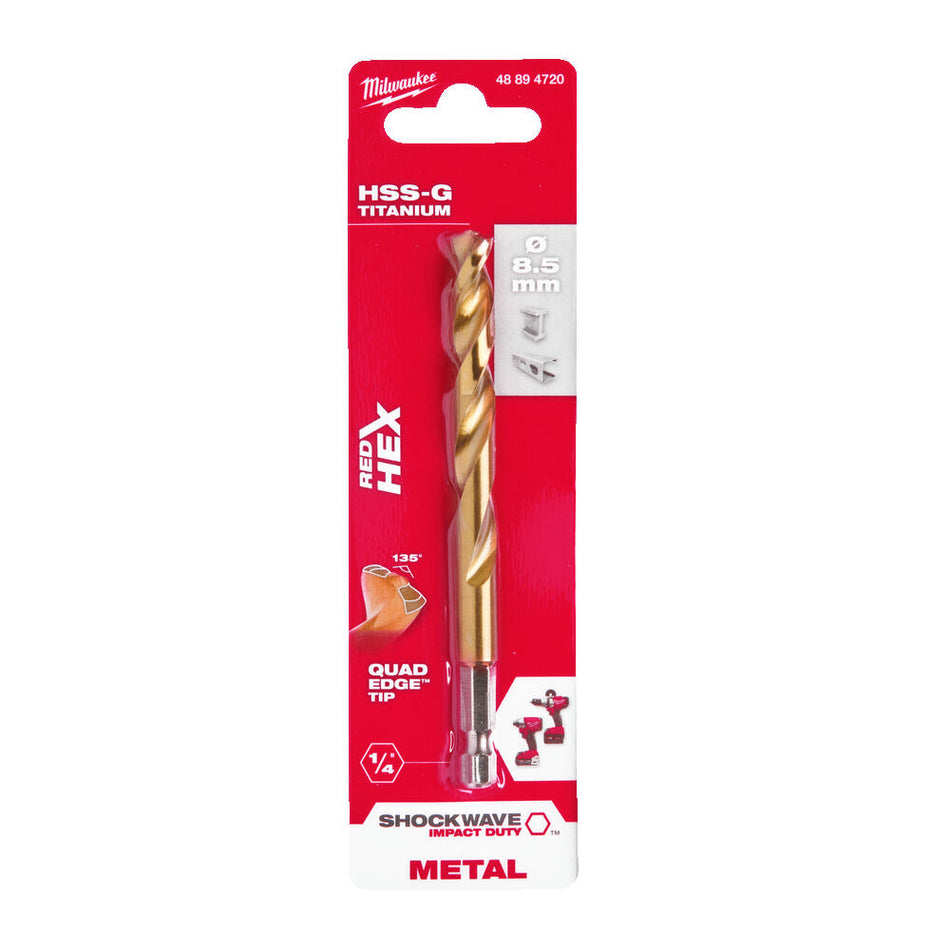 Milwaukee Shockwave Red Hex Metaalboren-856007