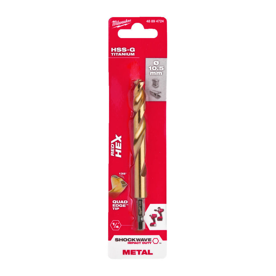 Milwaukee Shockwave Red Hex Metaalboren-856011