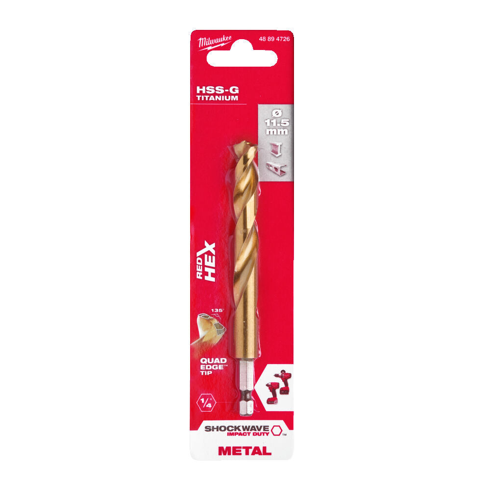 Milwaukee Shockwave Red Hex Metaalboren-856013