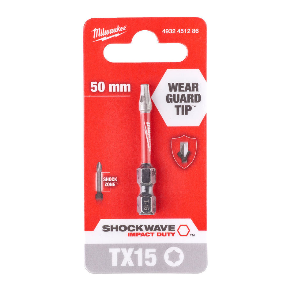 Milwaukee Shockwave Schroefbit TX 15x50mm-856026