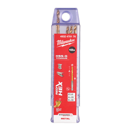 Milwaukee Shockwave Red Hex Metaalboren-856091