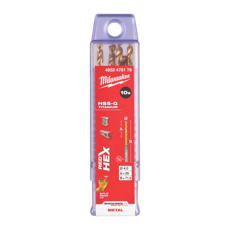 Milwaukee Shockwave Red Hex Metaalboren-856093