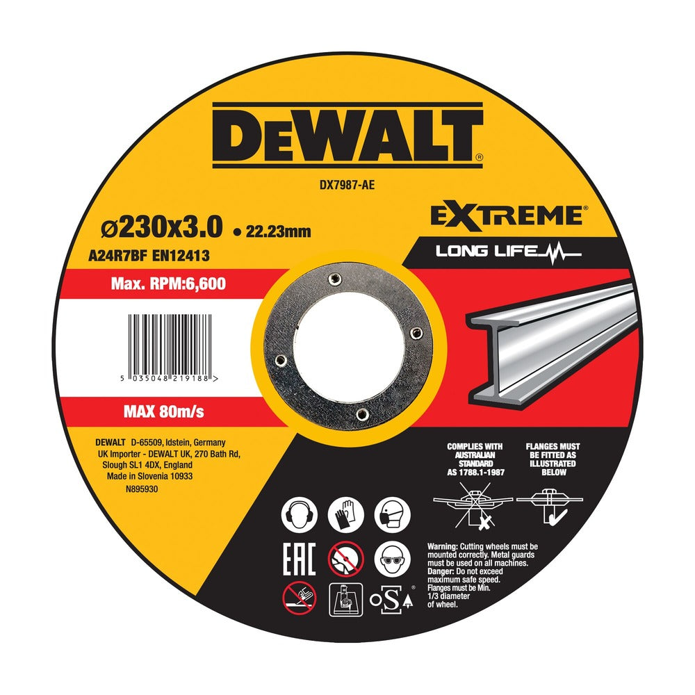 DeWALT Extreme 2X Doorslijpschijf Metaal 230x2,8x22,2mm-856420
