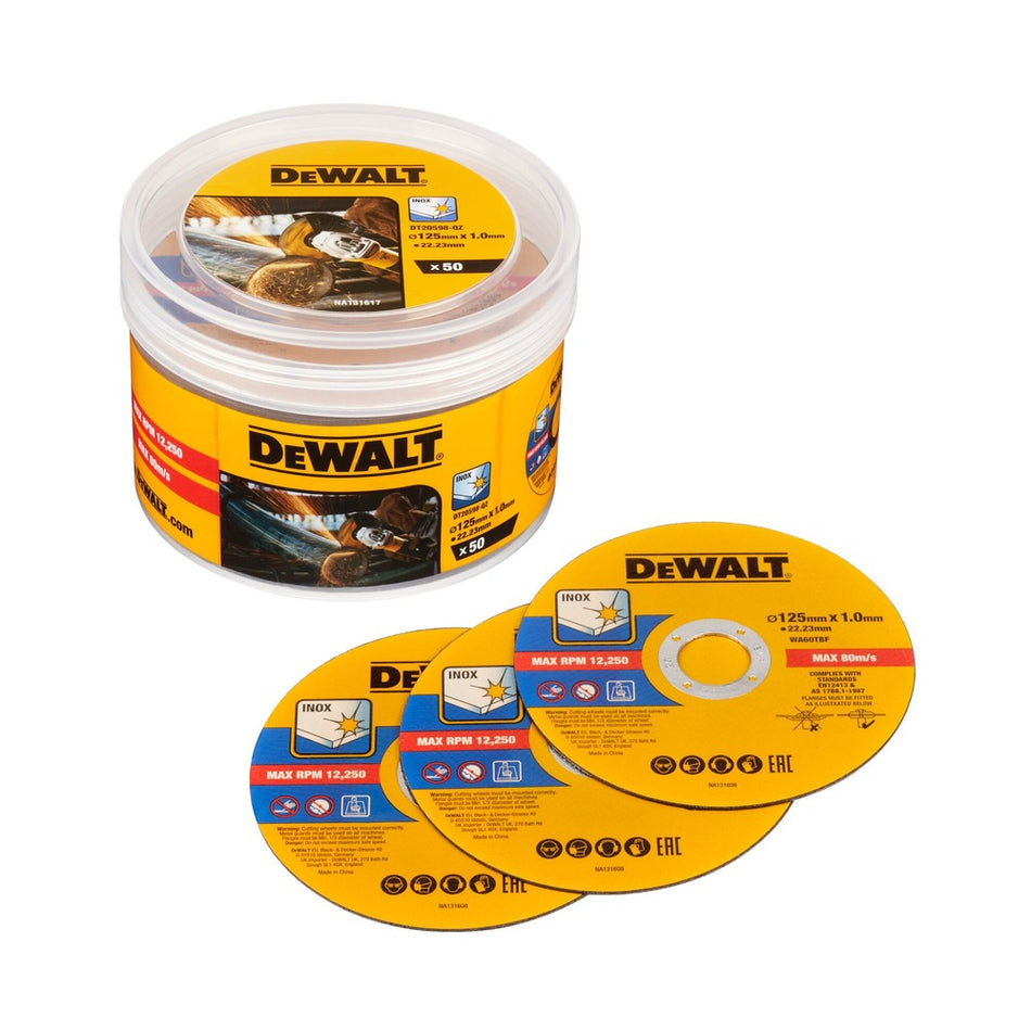 DeWALT Doorslijpschijven Metaal RVS 12x1mm 50st-856428