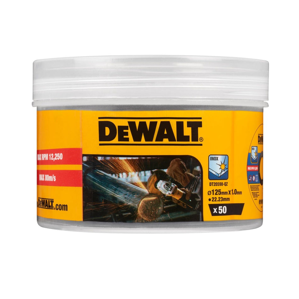 DeWALT Doorslijpschijven Metaal RVS 12x1mm 50st-856428