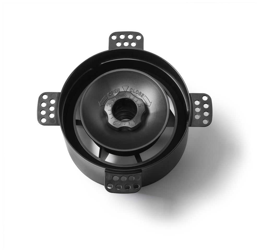 Noshow Ventilatieventiel Instucbaar Zwart Ø125mm-857360