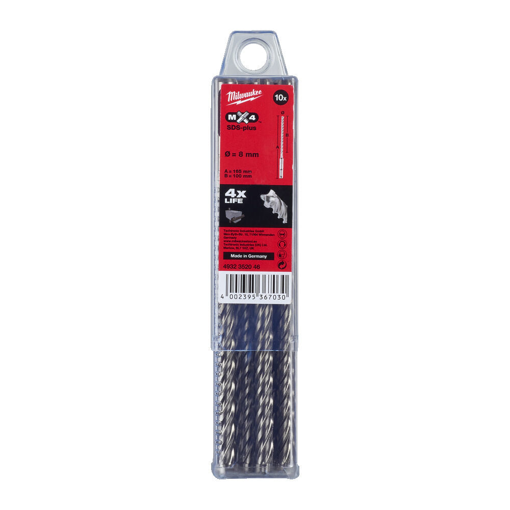 Milwaukee SDS-Plus Hamerboor RX4 8x160mm 10st-857511