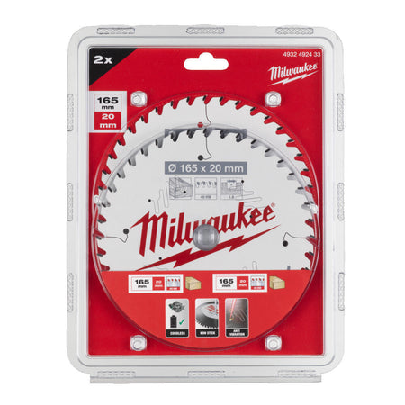 Milwaukee Cirkelzaagbladenset 165x20mm-857524