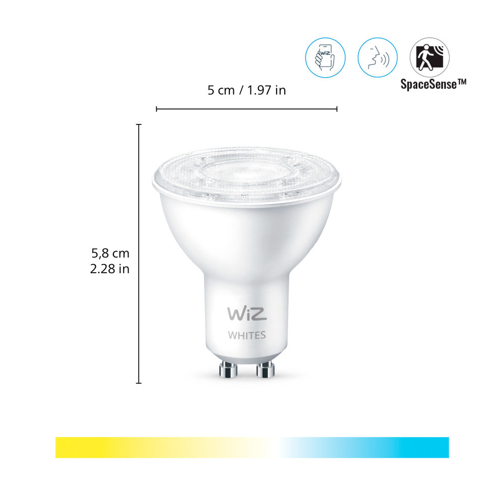 WiZ Slimme LED-Spot GU10 50W Wit Licht Mat-864103