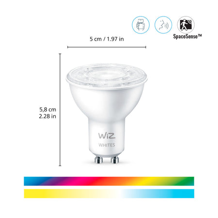 WiZ Slimme LED-Spot GU10 50W Gekleurd Licht Mat-864104