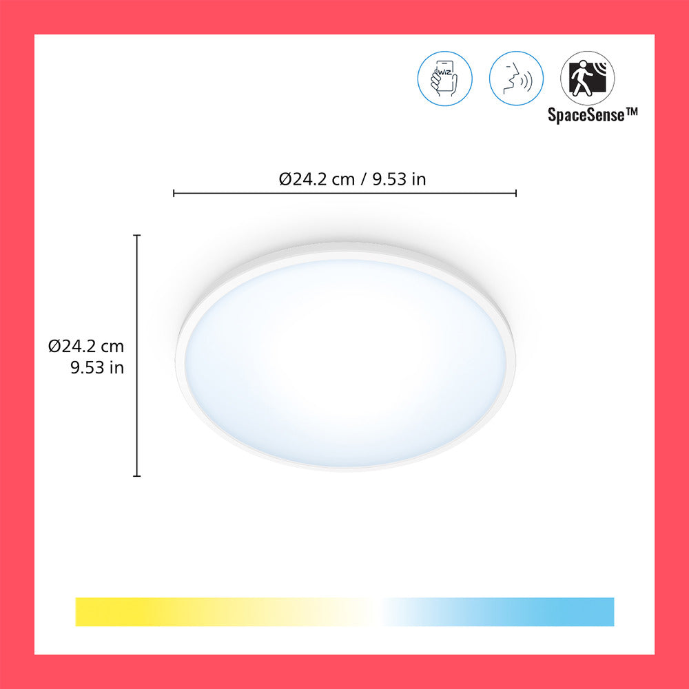 WiZ Superslim LED-Plafondlamp 14W Warm tot Koelwit Licht Wit-864115
