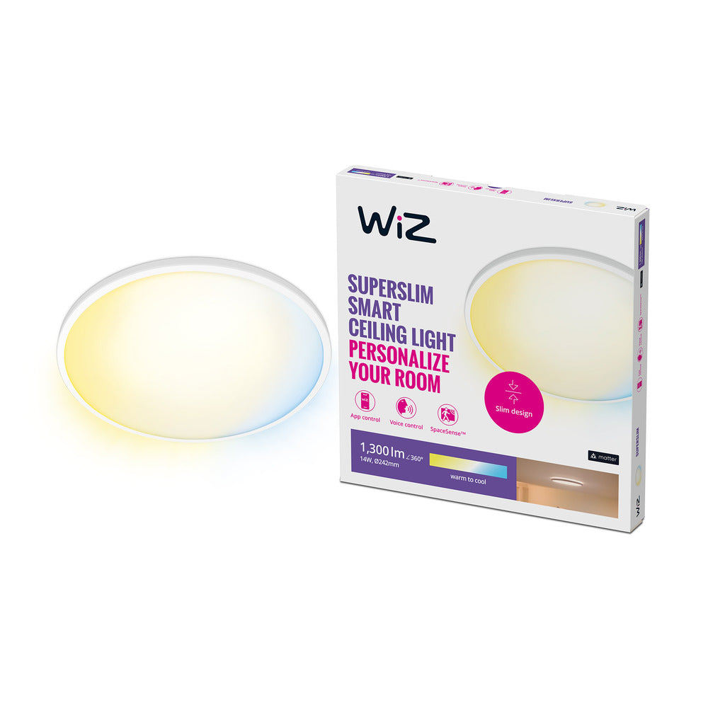 WiZ Superslim LED-Plafondlamp 14W Warm tot Koelwit Licht Wit-864115