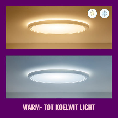 WiZ Superslim LED-Plafondlamp 14W Warm tot Koelwit Licht Zwart-864116