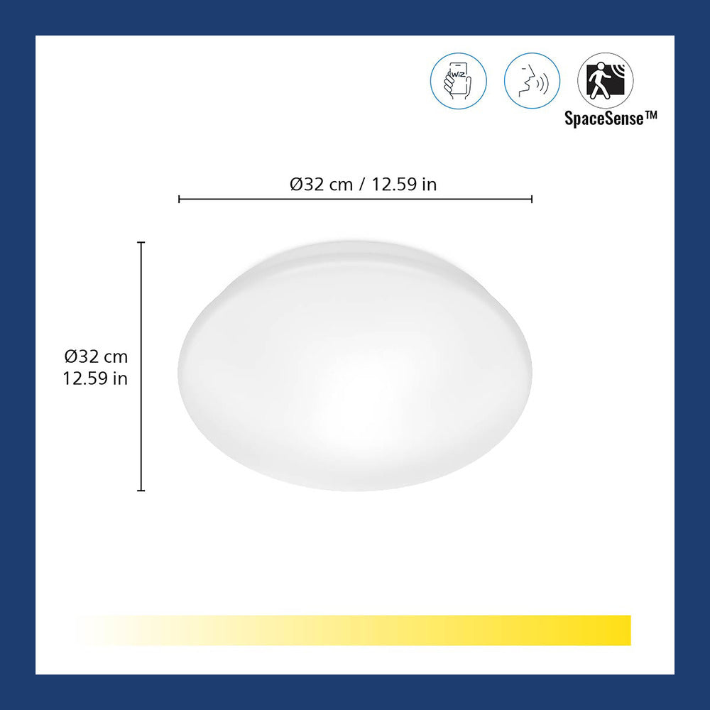 WiZ Slimme LED-Plafondlamp 17W Warmwit Licht Adria Wit-864117