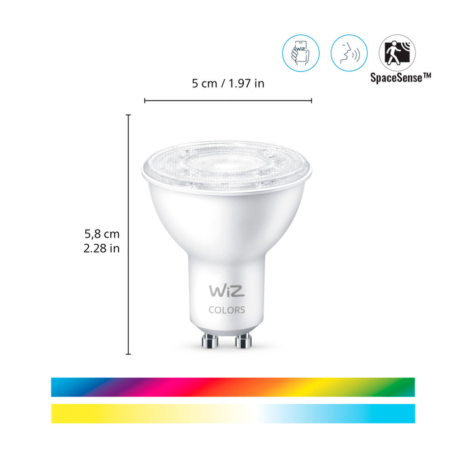 WiZ Slimme LED-Spot GU10 50W Wit Licht Mat 2st-864119