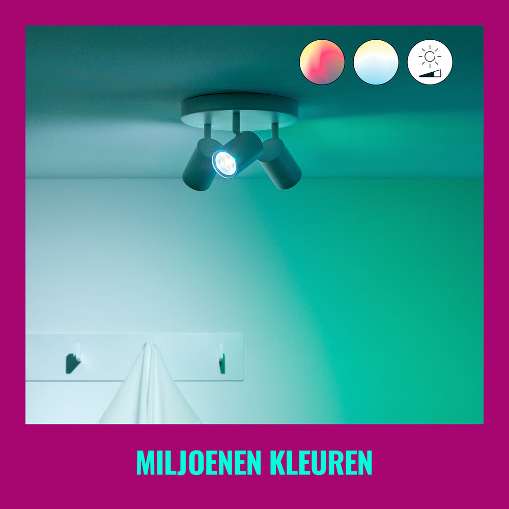 WiZ Slimme LED-Spot GU10 50W Wit Licht Mat 2st-864119