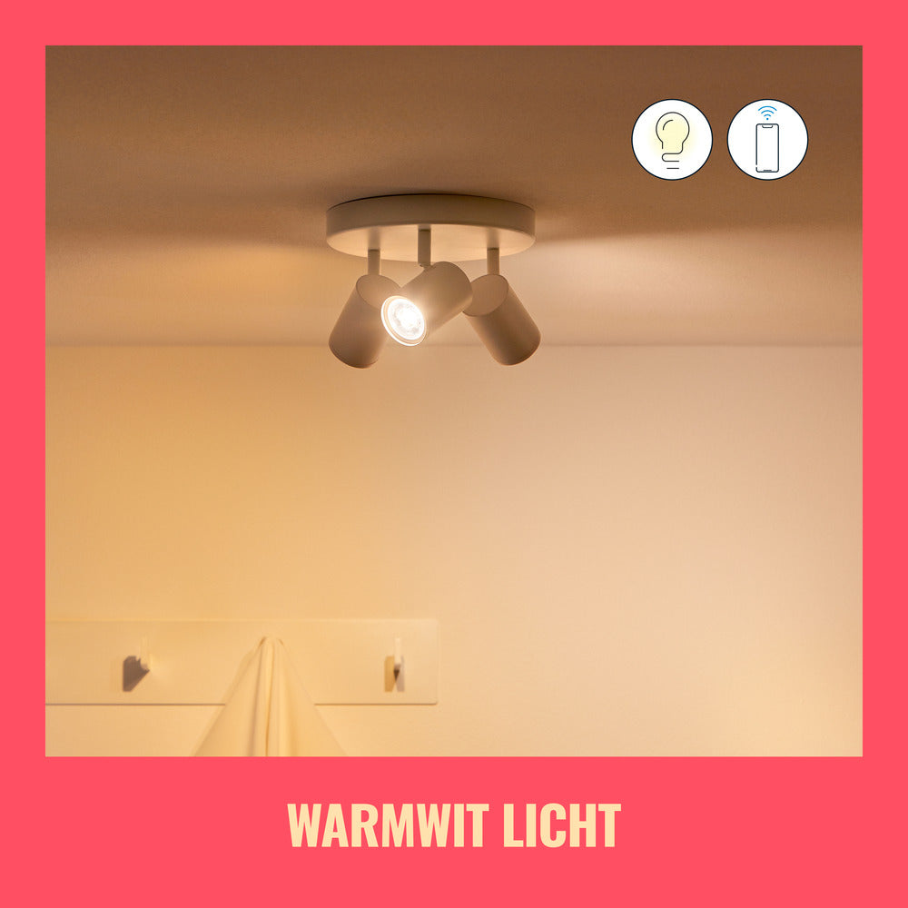WiZ Slimme LED-Spot GU10 50W Wit Licht Mat 2st-864119
