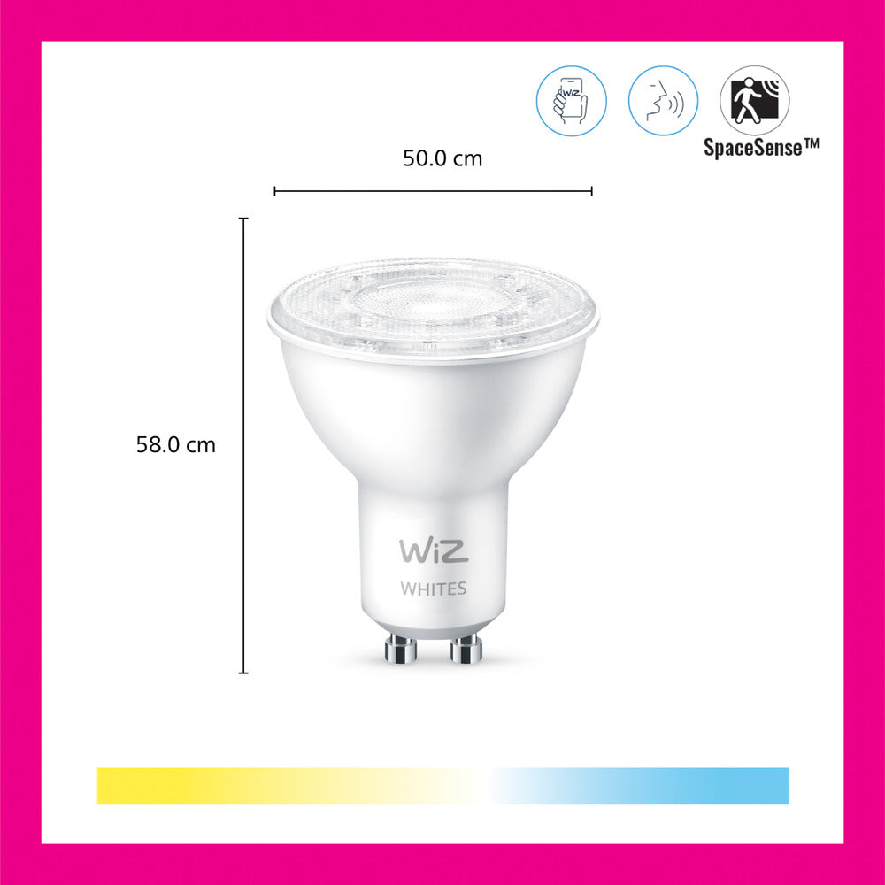 WiZ Slimme LED-Spot GU10 50W Gekleurd Licht Mat 2st-864120