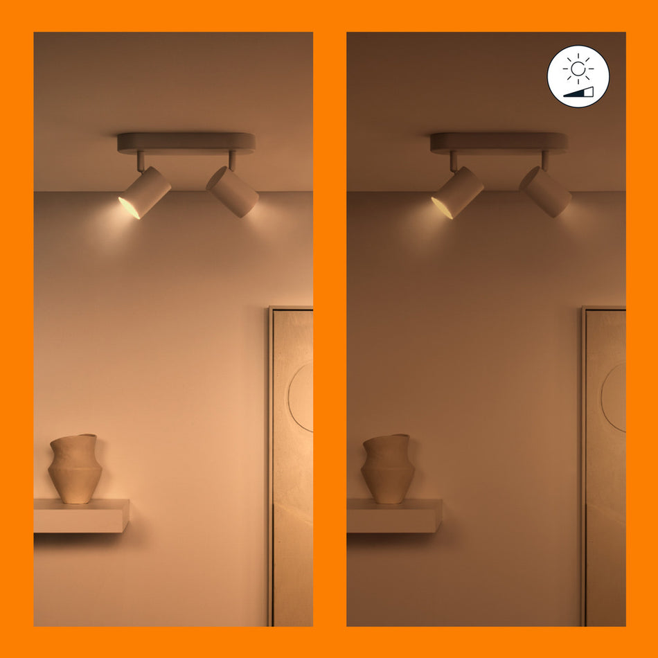 WiZ Slimme LED-Opbouwspot Draaibaar 5W Warm tot Koelwit Licht Imageo Wit 2st-864122