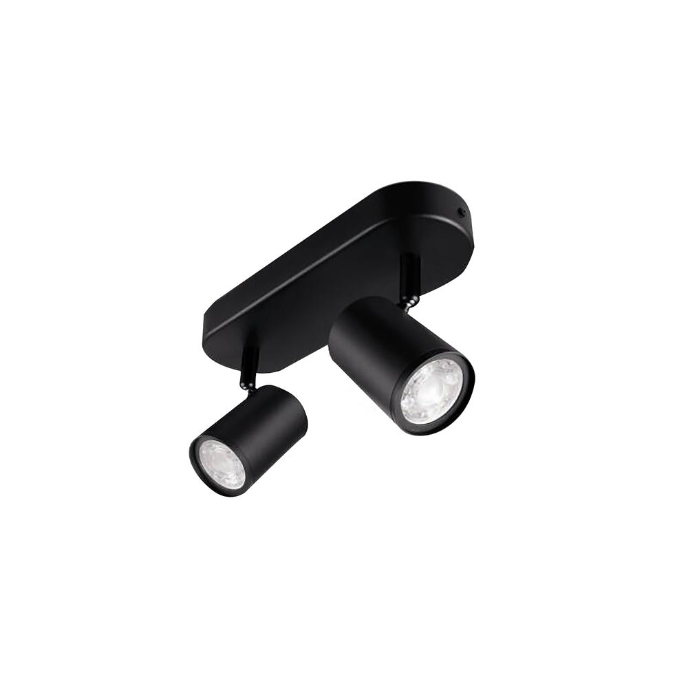 WiZ Slimme LED-Opbouwspot Draaibaar 5W Warm tot Koelwit Licht Imageo Zwart 2st-864124