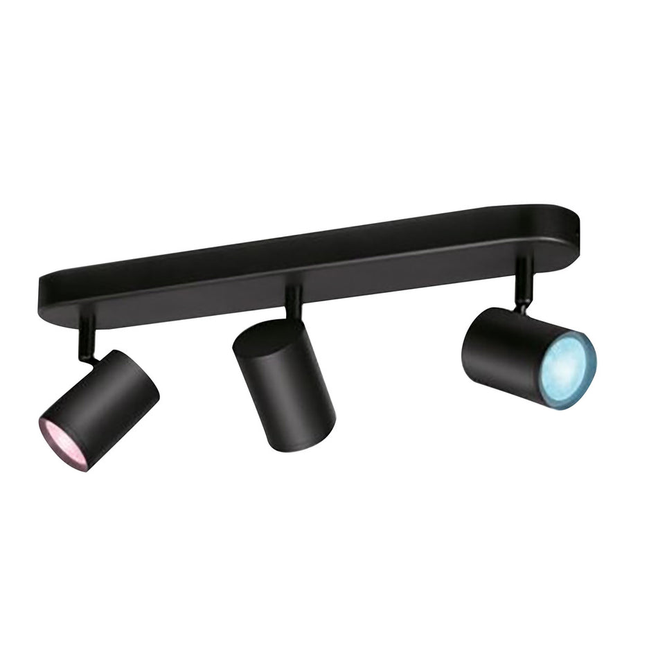 WiZ Slimme LED-Opbouwspot Draaibaar 5W Gekleurd en Wit Licht Imageo Zwart 3st-864130