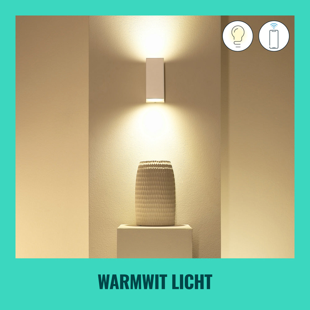 WiZ Slimme LED-Wandlamp Up and Down GU10 5W Gekleurd en Wit Licht Wit 2st-864132