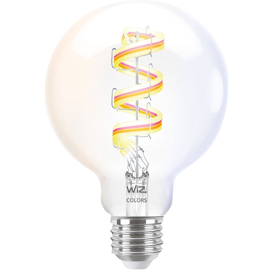 WiZ Slimme LED-Lamp E27 40W Globe Filament G95 Gekleurd en Wit Licht Transparant-864137