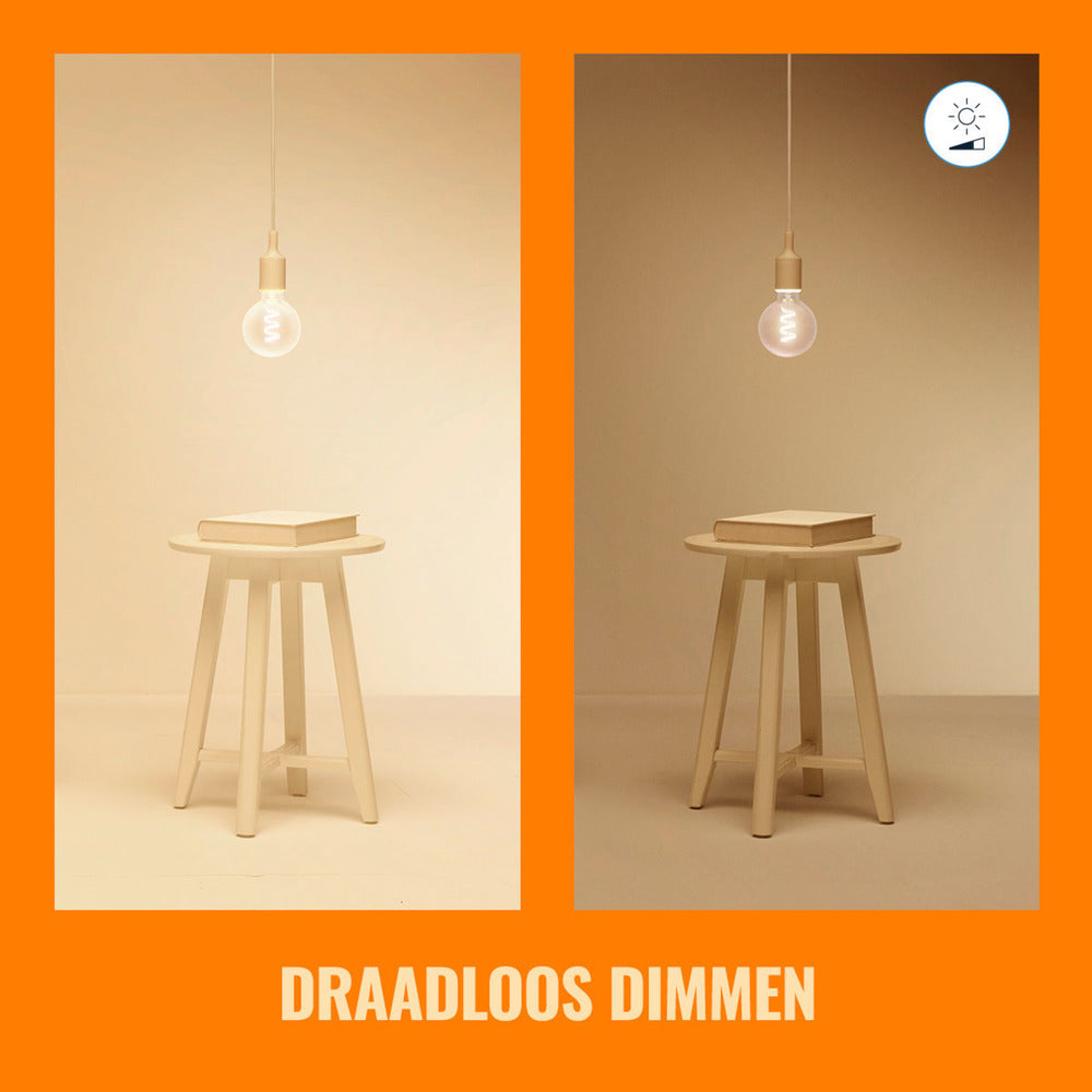 WiZ Slimme LED-Lamp E27 40W Globe Filament G95 Gekleurd en Wit Licht Transparant-864137