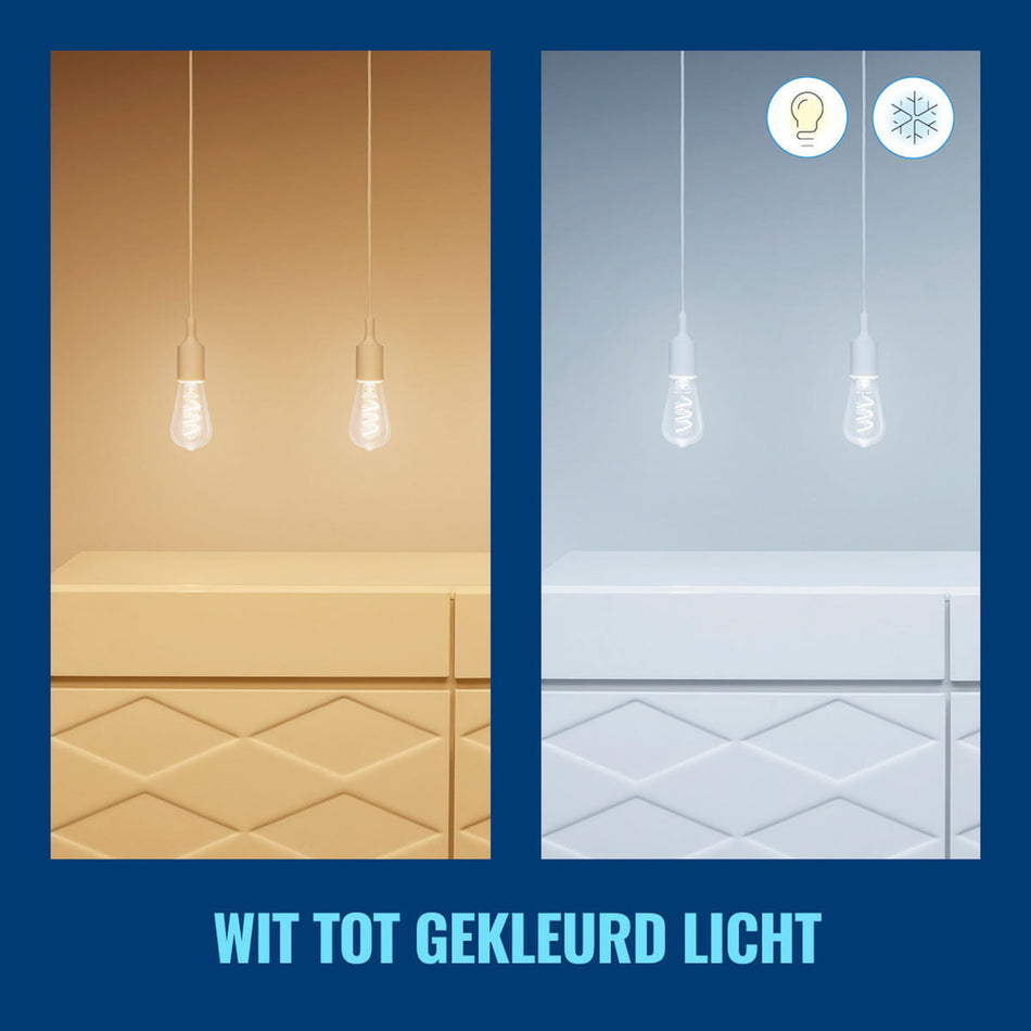 WiZ Slimme LED-Lamp E27 40W Edison Filament Gekleurd en Wit Licht Transparant-864138