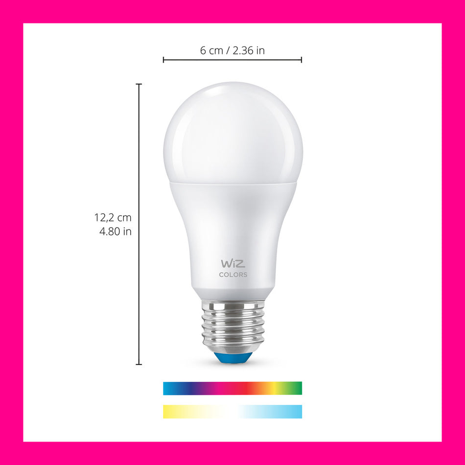 WiZ Slimme LED-Lamp E27 60W A60 Gekleurd en Wit Licht Mat 2st-864140