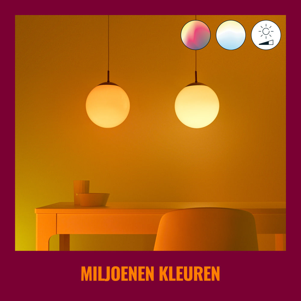 WiZ Slimme LED-Lamp E27 60W A60 Gekleurd en Wit Licht Mat 2st-864140