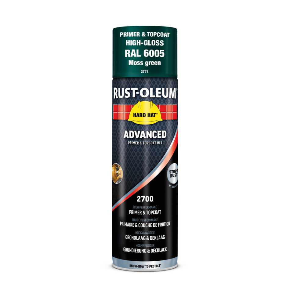 Rust-Oleum Hard Hat Advanced Hoogglans RAL6005 Mosgroen 500ml-864705