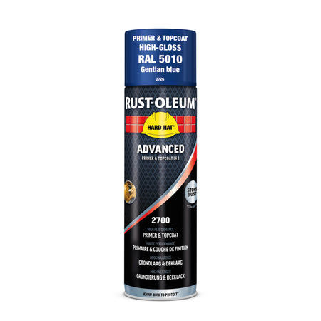 Rust-Oleum Hard Hat Advanced Hoogglans RAL5010 Gentiaanblauw 500ml-864706