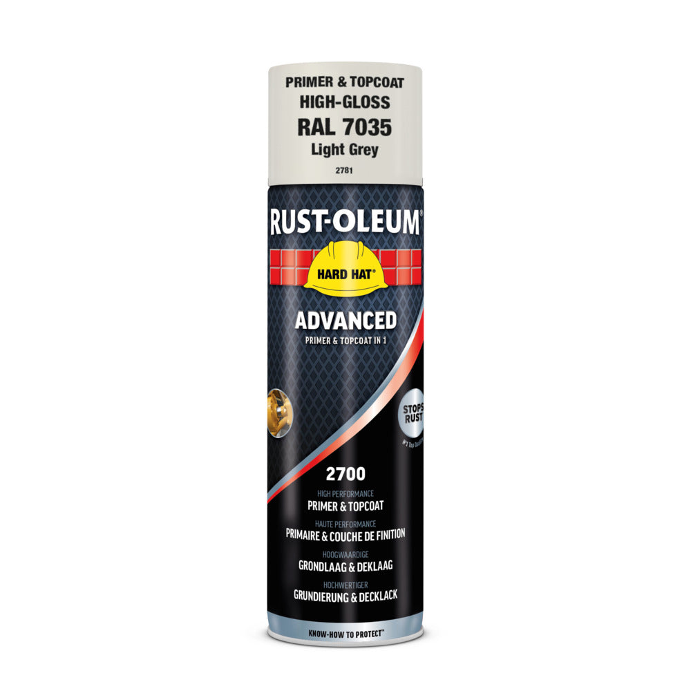 Rust-Oleum Hard Hat Advanced Hoogglans RAL7035 Lichtgrijs 500ml-864708