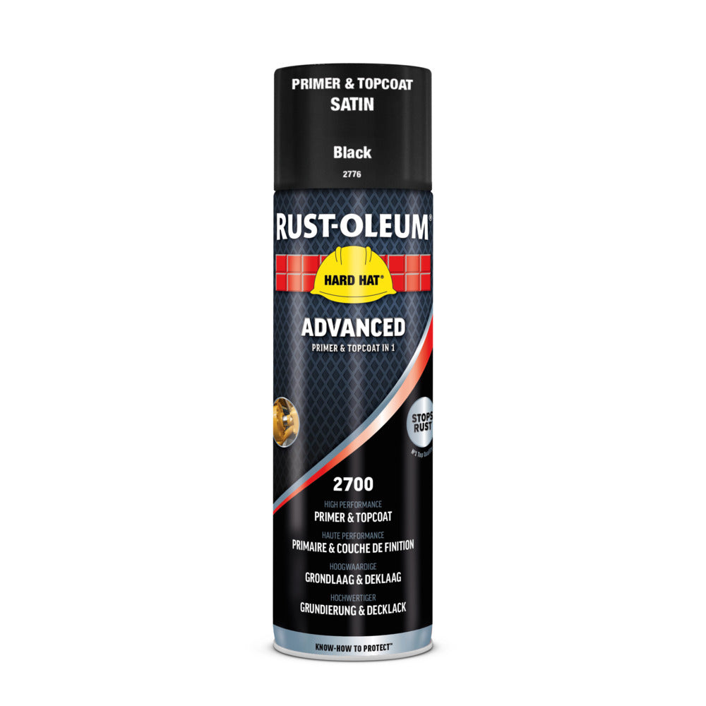 Rust-Oleum Hard Hat Advanced Zijdeglans Gitzwart 500ml-864709