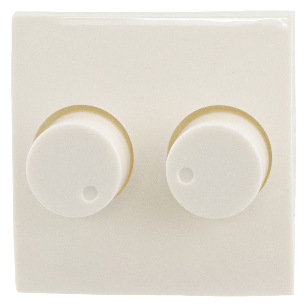ION Centraalplaat Inbouw Knop Duo Dimmer t.b.v Berker S1 Polarwit-866125