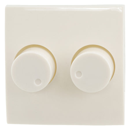 ION Centraalplaat Inbouw Knop Duo Dimmer t.b.v Berker S1 Polarwit-866125
