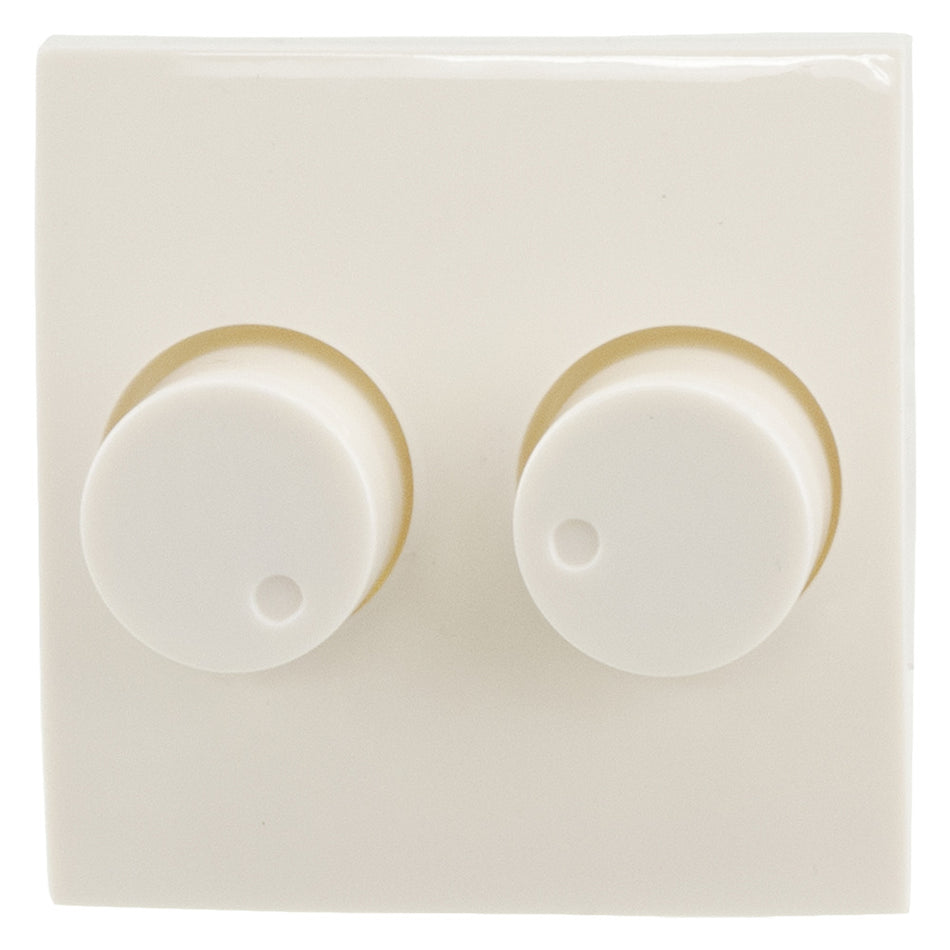 ION Centraalplaat Inbouw Knop Duo Dimmer t.b.v Berker S1 Polarwit-866125