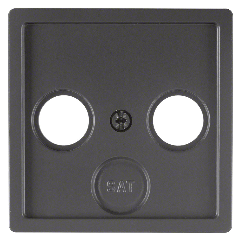 Berker Q1 Inbouw Centraalplaat Radio/TV Antraciet-866141