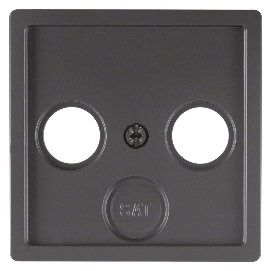 Berker Q1 Inbouw Centraalplaat Radio/TV Antraciet-866141