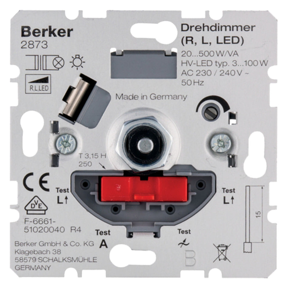 Berker S1  Inbouw Dimmer Led 3-100W 20-500W Universeel Druk/Wissel-866160