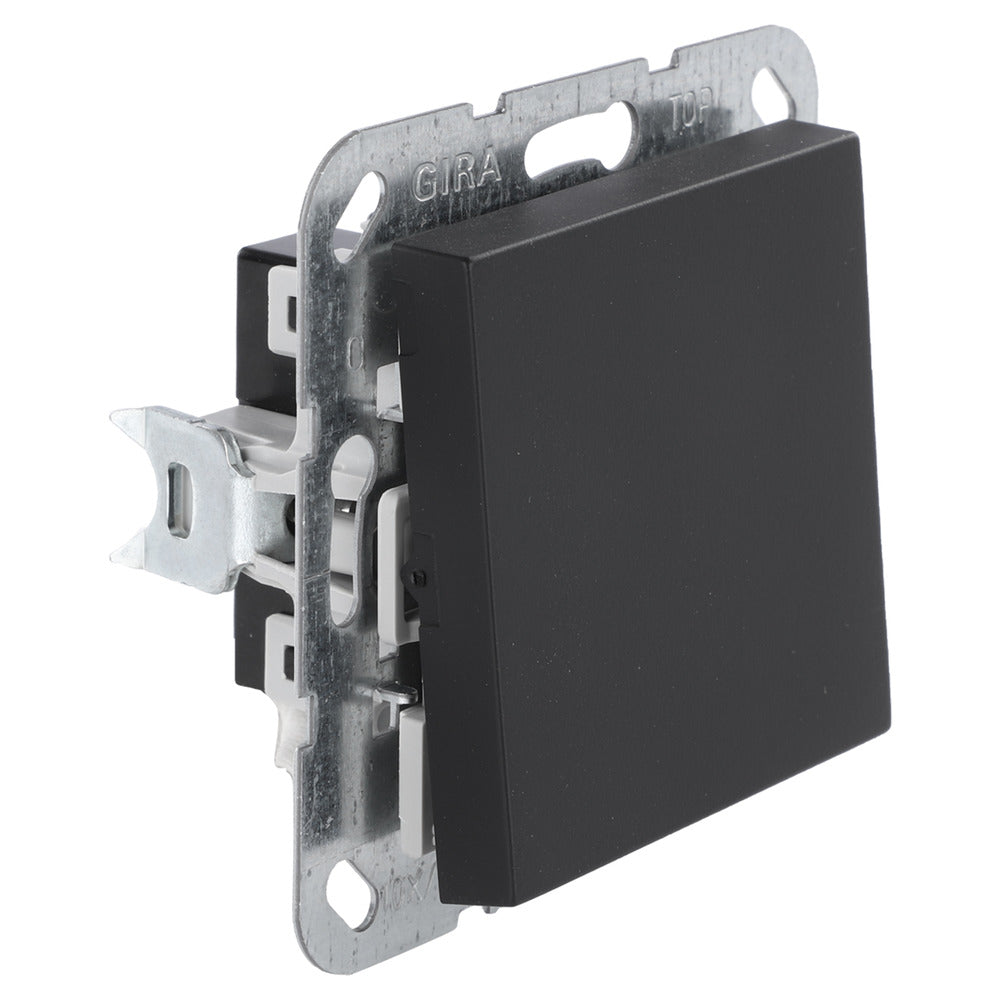 Gira E2 Inbouw Schakelaar Kruis Zwart-866207