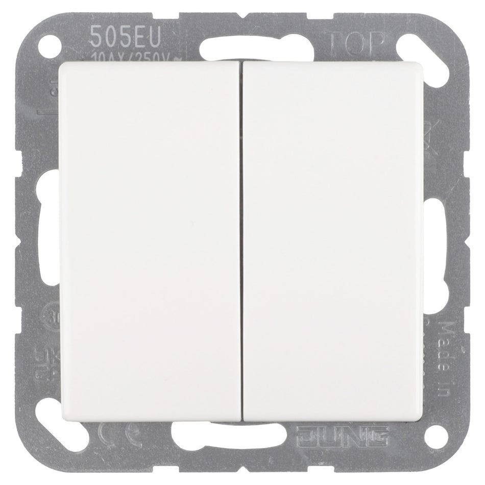 Jung AS500 Inbouw Schakelaar Serie Polarwit-866211