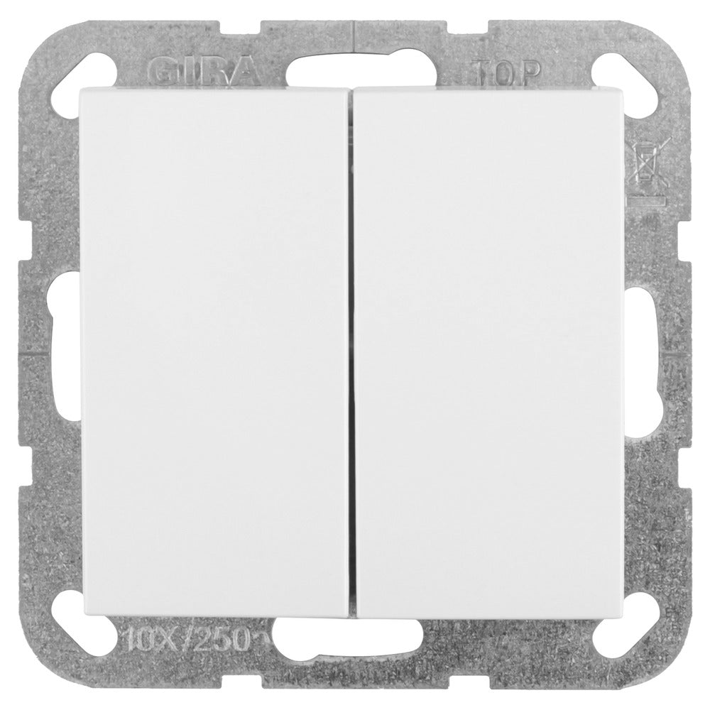Gira System 55 Schakelaar Inbouw Serie Polarwit-866213