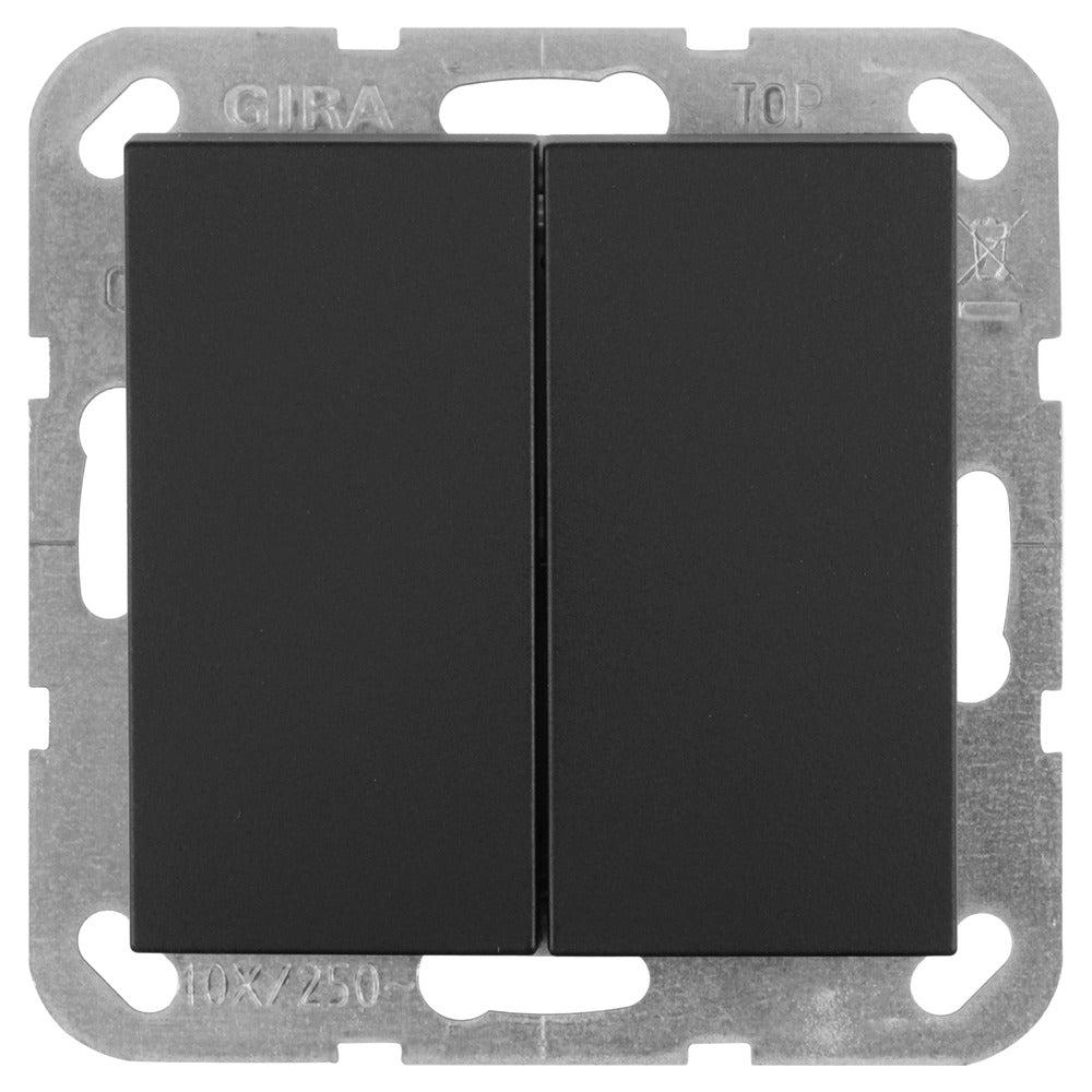 Gira E2 Inbouw Schakelaar Serie Zwart-866214