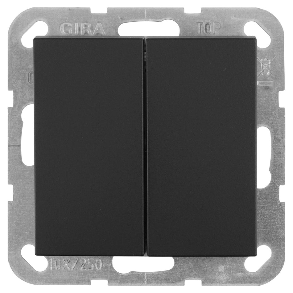 Gira E2 Inbouw Schakelaar Serie Zwart-866214