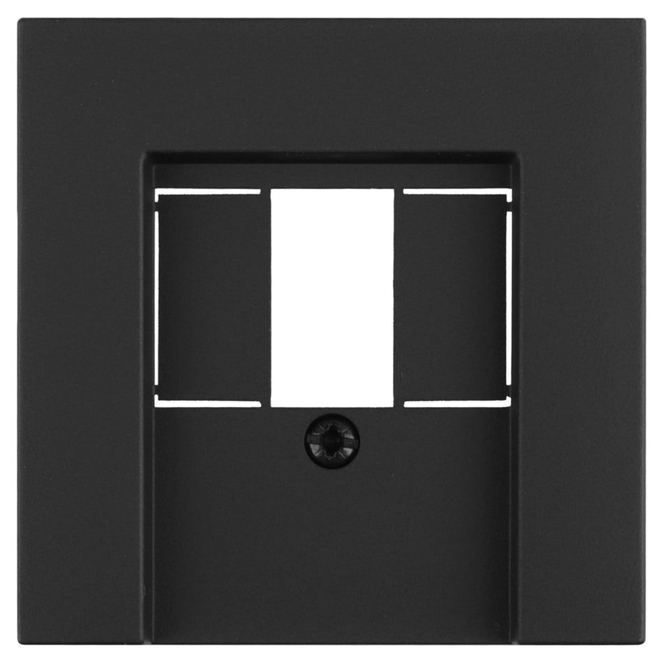 Gira E2 Afdekplaat TAE/UAE/USB Zwart-866226