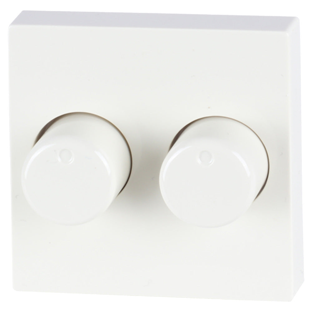 ION Centraalplaat Inbouw Knop Duo Dimmer t.b.v Gira System 55 Polarwit-866234